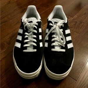 ADIDAS ORIGINALS WOMEN'S GAZELLE BOLD CORE BLACK / CLOUD WHITE - CORE WHITE